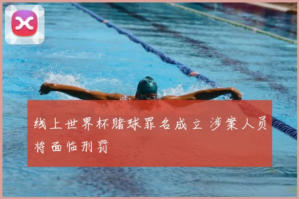 线上世界杯赌球罪名成立 涉案人员将面临刑罚